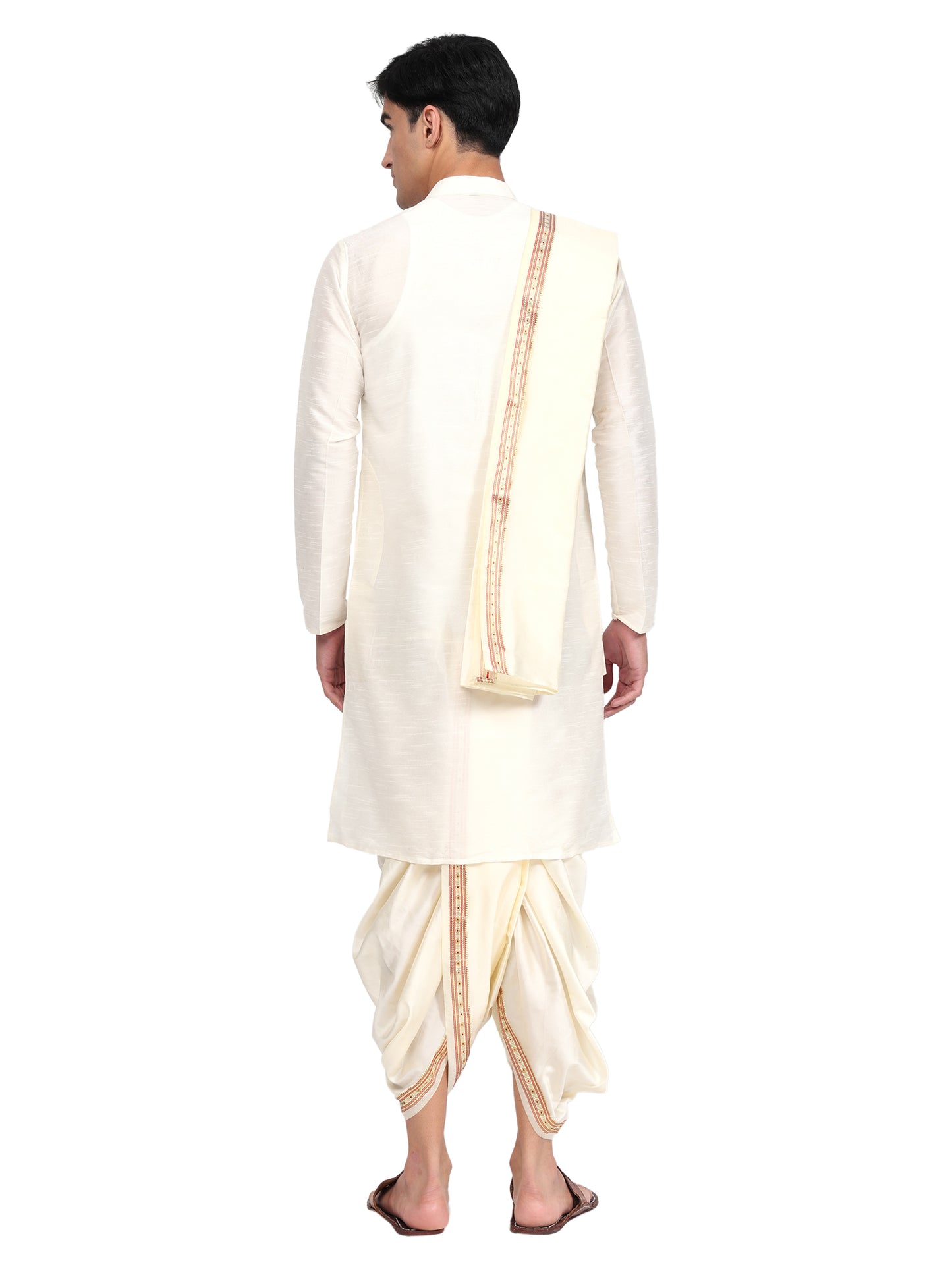 Readymade Dhoti Pant for Men with Silk Kurta and Stole Stole, Colourfull Dhoti Kurta Set