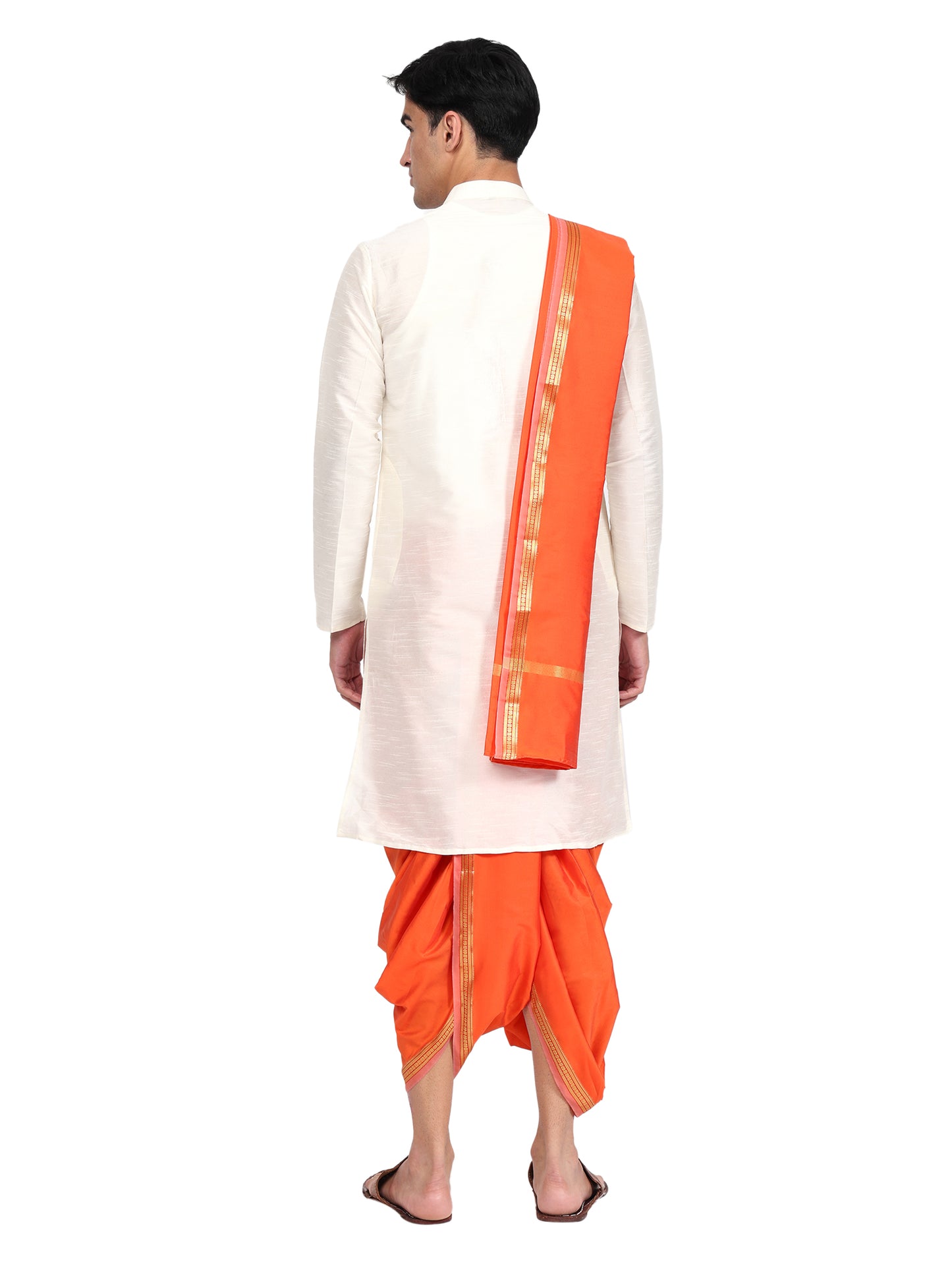 Readymade Dhoti Pant for Men with Silk Kurta and Stole Stole, Colourfull Dhoti Kurta Set