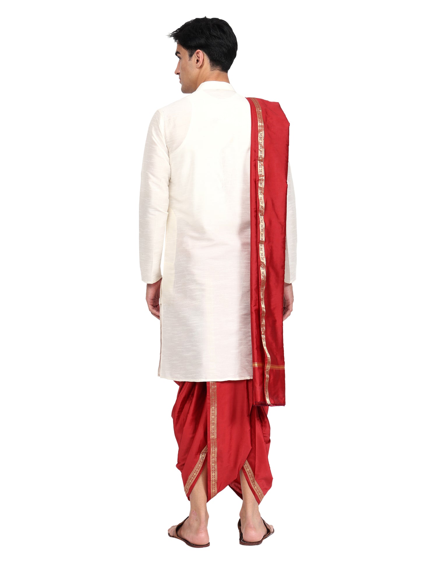 Readymade Dhoti Pant for Men with Silk Kurta and Stole Stole, Colourfull Dhoti Kurta Set