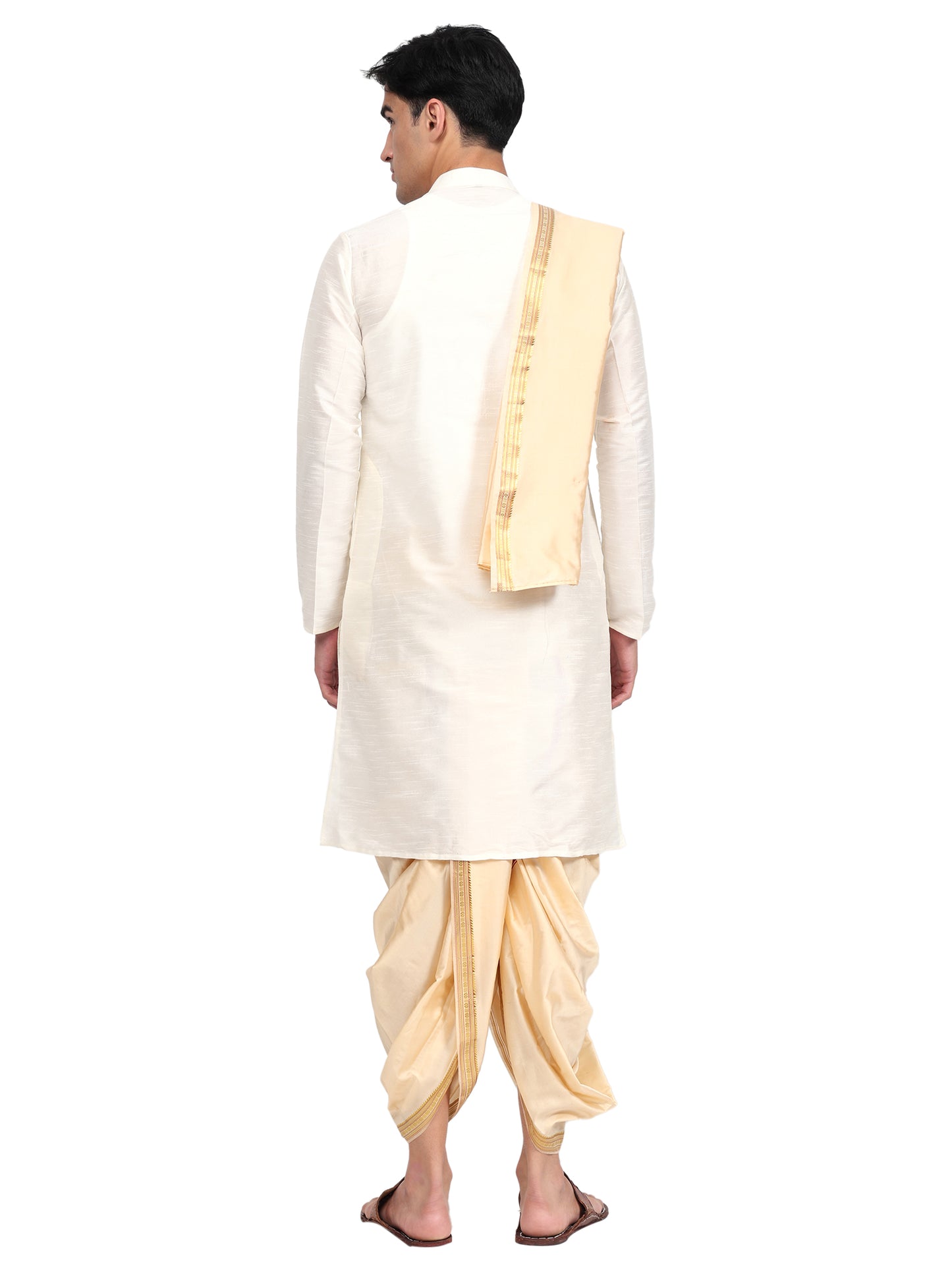 Readymade Dhoti Pant for Men with Silk Kurta and Stole Stole, Colourfull Dhoti Kurta Set