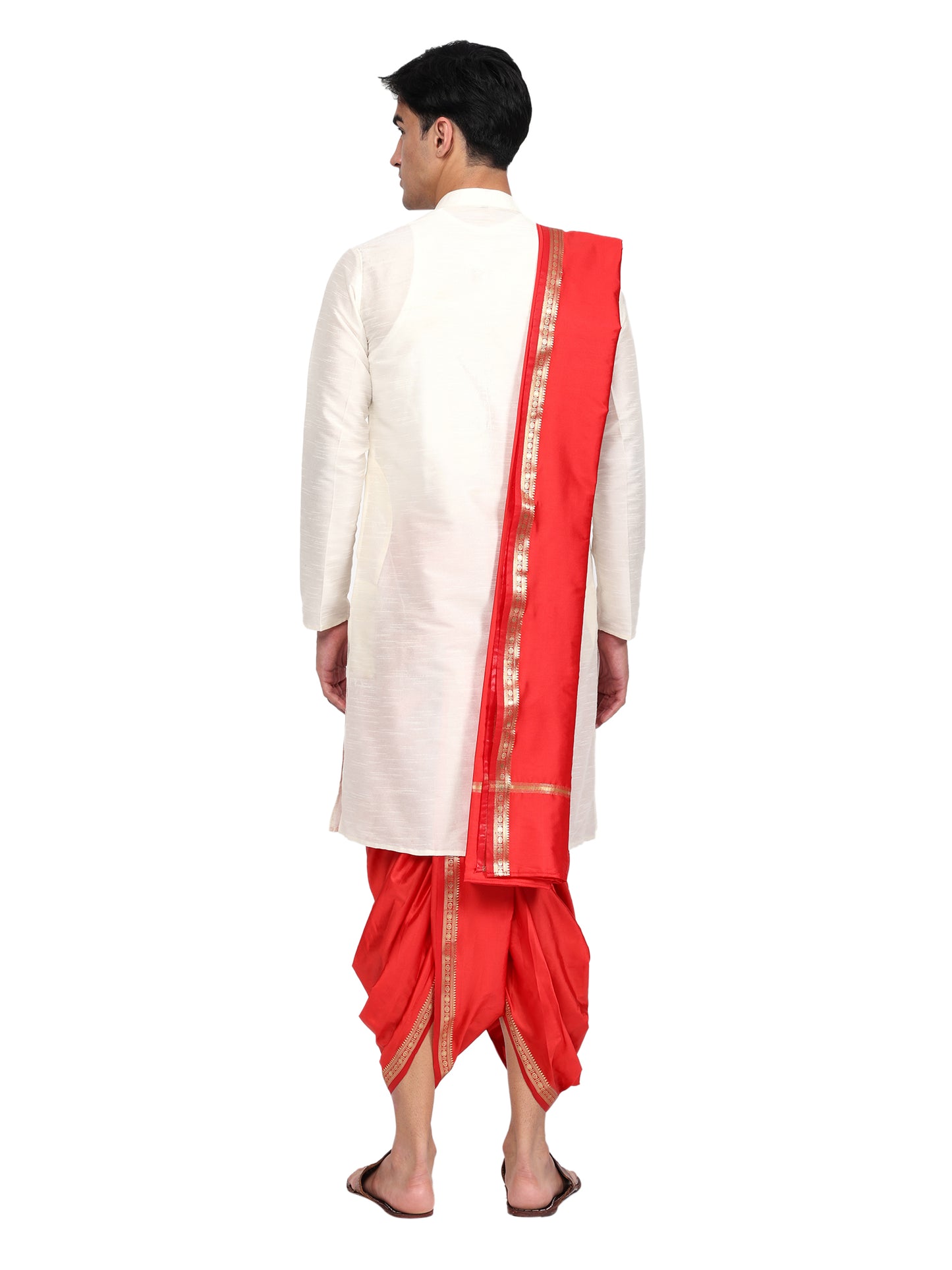 Readymade Dhoti Pant for Men with Silk Kurta and Stole Stole, Colourfull Dhoti Kurta Set