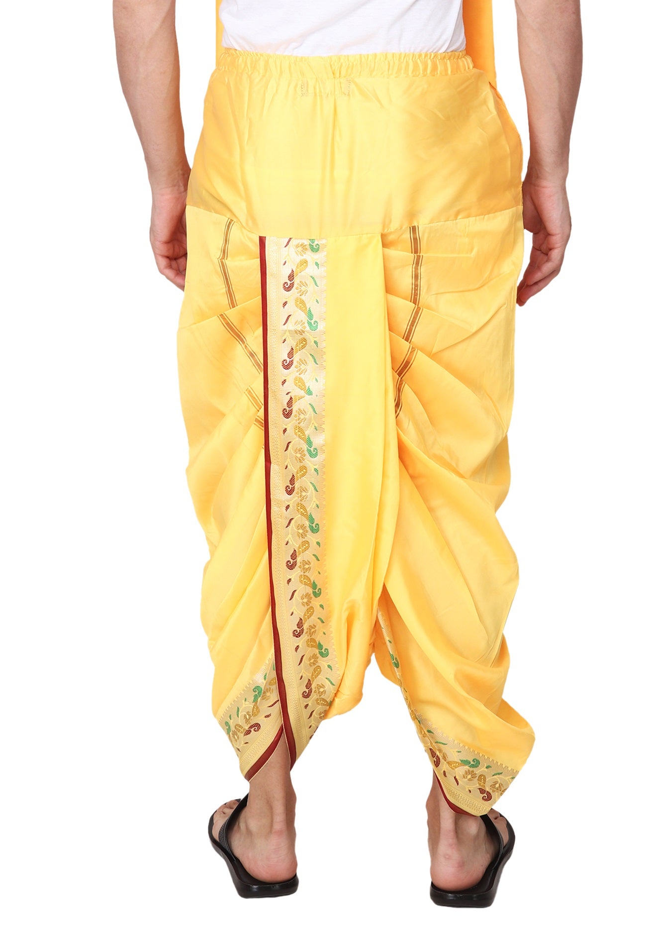 Silk Dhoti Kurta Set for Men with Stole, 3 Piece Set