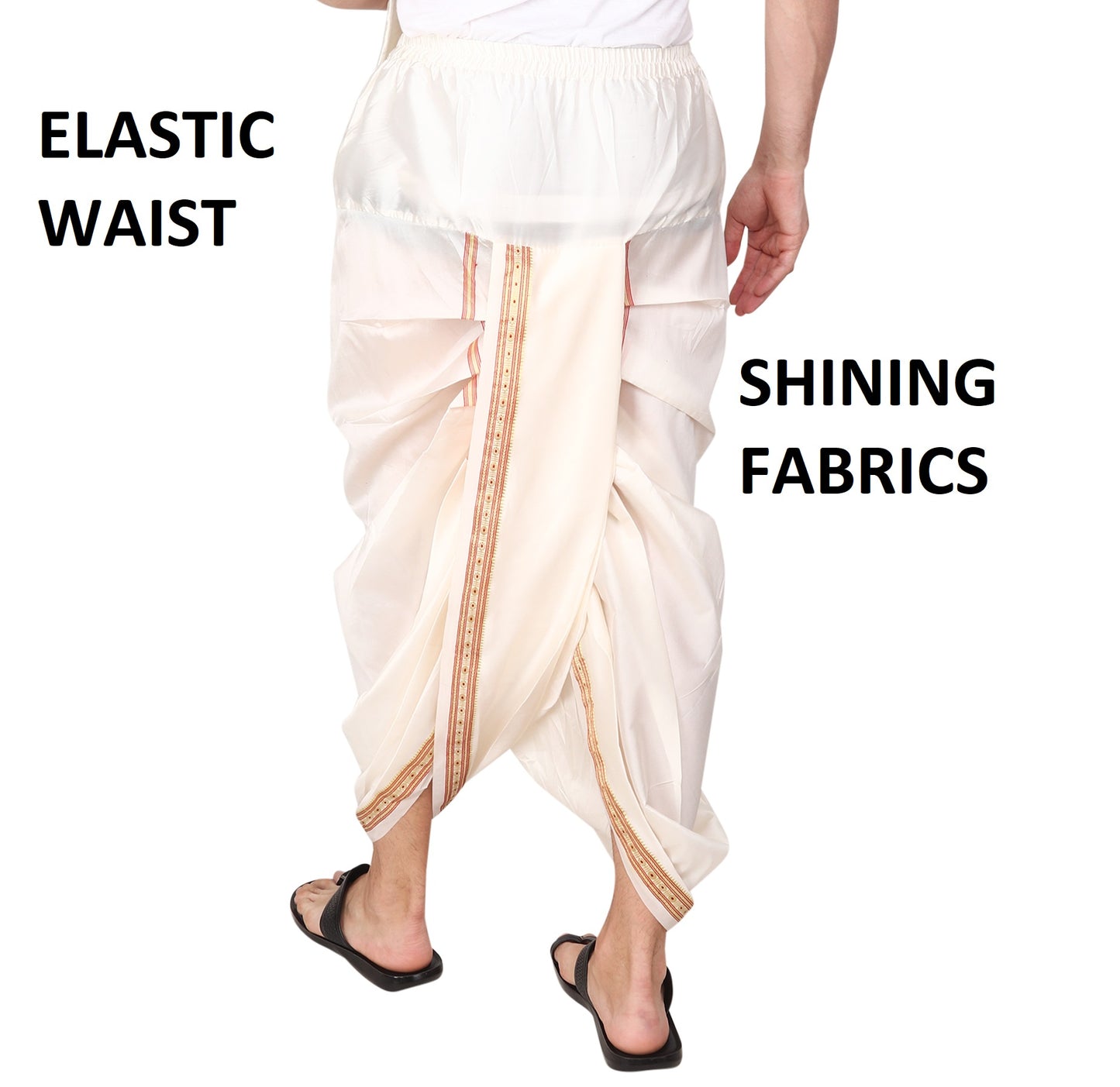 White Dhoti for Men - Pre Stitched - Dhoti Pant