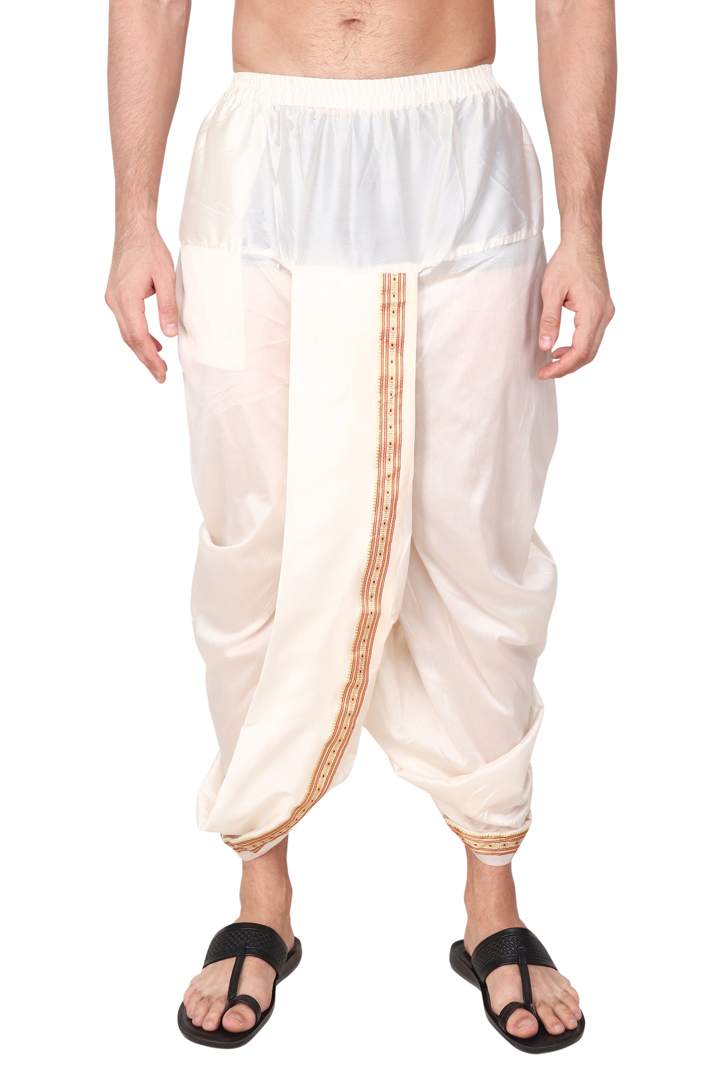 White Dhoti for Men - Pre Stitched - Dhoti Pant